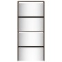Shoe cabinet with mirror 4 levels brown oak 63x17x134 cm by , Shoe racks and shoe organizers - Ref: Foro24-3228279, Price: 17...
