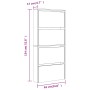 Shoe cabinet with mirror 4 levels brown oak 63x17x134 cm by , Shoe racks and shoe organizers - Ref: Foro24-3228279, Price: 17...