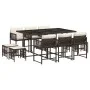 Garden dining set 11 pieces with brown synthetic rattan cushions by , Garden sets - Ref: Foro24-3211509, Price: 528,82 €, Dis...