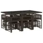 Garden dining set 11 pieces with brown synthetic rattan cushions by , Garden sets - Ref: Foro24-3211509, Price: 528,82 €, Dis...