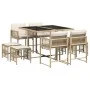 9-piece garden dining set with beige synthetic rattan cushions by , Garden sets - Ref: Foro24-3211498, Price: 378,51 €, Disco...