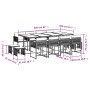 Set muebles de jardín 13 pzas y cojines ratán sintético marrón by , Garden sets - Ref: Foro24-3211521, Price: 650,34 €, Disco...