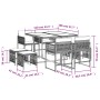 Garden dining set 9 pieces and gray synthetic rattan cushions by , Garden sets - Ref: Foro24-3211502, Price: 373,94 €, Discou...