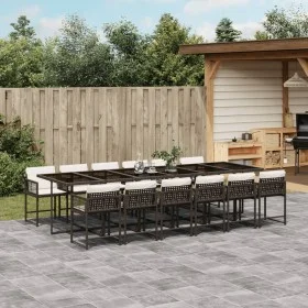 Garden furniture set 13 pieces and brown synthetic rattan cushions by , Garden sets - Ref: Foro24-3211485, Price: 904,35 €, D...