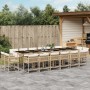 Garten-Essgruppe, 17-teilig, mit Kissen, aus synthetischem Rattan in Beige. von , Gartensets - Ref: Foro24-3211606, Preis: 96...