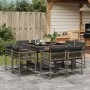 Garten-Essgruppe, 9-teilig, mit grauen Polstern aus synthetischem Rattan. von , Gartensets - Ref: Foro24-3211556, Preis: 479,...