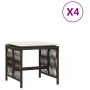 Garden stools with cushions 4 pcs synthetic brown rattan by , Outdoor ottomans - Ref: Foro24-365058, Price: 98,78 €, Discount: %
