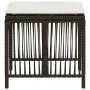 Gartenhocker mit Kissen, 4 Stück, braunes Kunststoffrattan von , Hocker für den Außenbereich - Ref: Foro24-365058, Preis: 98,...
