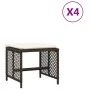 Garden stools with cushions 4 pcs synthetic brown rattan by , Outdoor ottomans - Ref: Foro24-365051, Price: 97,99 €, Discount: %