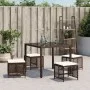 Garden stools with cushions 4 pcs synthetic brown rattan by , Outdoor ottomans - Ref: Foro24-365051, Price: 97,99 €, Discount: %