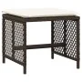 Taburetes de jardín con cojines 4 uds ratán sintético marrón de , Otomanas de exterior - Ref: Foro24-365051, Precio: 97,96 €,...