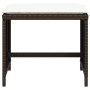 Gartenhocker mit Kissen, 4 Stück, braunes Kunststoffrattan von , Hocker für den Außenbereich - Ref: Foro24-365051, Preis: 99,...