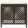 Garden stools with cushions 4 pcs synthetic brown rattan by , Outdoor ottomans - Ref: Foro24-365051, Price: 97,99 €, Discount: %