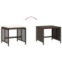 Gartenhocker mit Kissen, 4 Stück, braunes Kunststoffrattan von , Hocker für den Außenbereich - Ref: Foro24-365051, Preis: 99,...