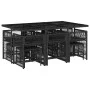 11-piece garden dining set with black synthetic rattan cushions by , Garden sets - Ref: Foro24-3211686, Price: 551,68 €, Disc...