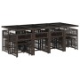 Garden furniture set 13 pieces and brown synthetic rattan cushions by , Garden sets - Ref: Foro24-3211701, Price: 647,71 €, D...