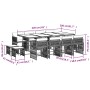 Garden furniture set 13 pieces and brown synthetic rattan cushions by , Garden sets - Ref: Foro24-3211701, Price: 647,71 €, D...