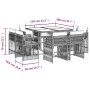 Garten-Essgruppe 9-teilig mit schwarzen Polstern aus synthetischem Rattan von , Gartensets - Ref: Foro24-3211734, Preis: 499,...
