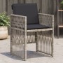 Gartensofas mit Kissen, 4 Stück, aus hellem grauem Kunststoff-Rattan. von , Gartenstühle - Ref: Foro24-364971, Preis: 180,94 ...