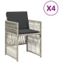 Garden armchairs with 4 light gray synthetic rattan cushions by , Garden chairs - Ref: Foro24-364971, Price: 180,94 €, Discou...