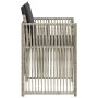 Garden armchairs with 4 light gray synthetic rattan cushions by , Garden chairs - Ref: Foro24-364971, Price: 180,94 €, Discou...