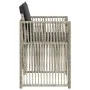 Sillones de jardín con cojines 4 uds ratán sintético gris claro de , Sillas de jardín - Ref: Foro24-364971, Precio: 206,70 €,...