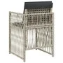 Garden armchairs with 4 light gray synthetic rattan cushions by , Garden chairs - Ref: Foro24-364971, Price: 206,70 €, Discou...