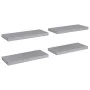 Floating wall shelves 4 pcs MDF gray 60x23.5x3.8 cm by vidaXL, Shelves and shelves - Ref: Foro24-323855, Price: 49,46 €, Disc...