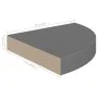 Graues schwebendes Eckregal mit MDF-Glanz, 25 x 25 x 3,8 cm von vidaXL, Regale und Regale - Ref: Foro24-323892, Preis: 16,64 ...
