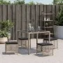 Garden stools and cushions 4 pcs light gray PE rattan 41x41x36cm by , Outdoor ottomans - Ref: Foro24-365053, Price: 101,79 €,...