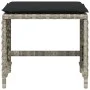 Garden stools and cushions 4 pcs light gray PE rattan 41x41x36cm by , Outdoor ottomans - Ref: Foro24-365053, Price: 101,79 €,...