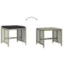 Garden stools and cushions 4 pcs light gray PE rattan 41x41x36cm by , Outdoor ottomans - Ref: Foro24-365053, Price: 101,79 €,...