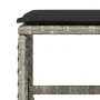 Garden stools and cushions 4 pcs light gray PE rattan 41x41x36cm by , Outdoor ottomans - Ref: Foro24-365053, Price: 101,79 €,...