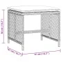 Garden stools and cushions 4 pcs light gray PE rattan 41x41x36cm by , Outdoor ottomans - Ref: Foro24-365053, Price: 101,79 €,...