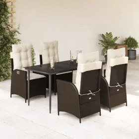 5-piece garden dining set with brown synthetic rattan cushions by , Garden sets - Ref: Foro24-3213198, Price: 672,63 €, Disco...