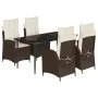 5-piece garden dining set with brown synthetic rattan cushions by , Garden sets - Ref: Foro24-3213198, Price: 672,63 €, Disco...