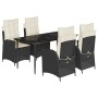 5-piece garden furniture set with black synthetic rattan cushions by , Garden sets - Ref: Foro24-3213158, Price: 575,46 €, Di...
