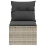 Garden sofa without armrests with light gray PE rattan cushions by , Outdoor sofas - Ref: Foro24-366174, Price: 64,30 €, Disc...