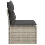 Garden sofa without armrests with light gray PE rattan cushions by , Outdoor sofas - Ref: Foro24-366174, Price: 64,30 €, Disc...