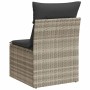 Garden sofa without armrests with light gray PE rattan cushions by , Outdoor sofas - Ref: Foro24-366174, Price: 56,46 €, Disc...
