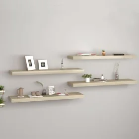 Floating wall shelves 4 pcs MDF oak 90x23.5x3.8 cm by vidaXL, Shelves and shelves - Ref: Foro24-323882, Price: 83,24 €, Disco...