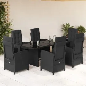 7-piece garden dining set with black synthetic rattan cushions by , Garden sets - Ref: Foro24-3212251, Price: 877,25 €, Disco...