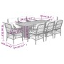 9-piece garden dining set with black synthetic rattan cushions by , Garden sets - Ref: Foro24-3212073, Price: 812,99 €, Disco...