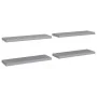 Set of 4 gray MDF floating wall shelves 80x23.5x3.8 cm by vidaXL, Shelves and shelves - Ref: Foro24-323858, Price: 58,69 €, D...