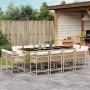 Garden dining set with 13-piece synthetic rattan beige cushions. by , Garden sets - Ref: Foro24-3211582, Price: 729,00 €, Dis...