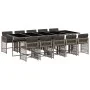 11-piece garden dining set with gray synthetic rattan cushions by , Garden sets - Ref: Foro24-3211652, Price: 823,57 €, Disco...