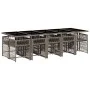 11-piece garden dining set with gray synthetic rattan cushions by , Garden sets - Ref: Foro24-3211652, Price: 823,57 €, Disco...