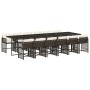 Garden furniture set 13 pieces and brown synthetic rattan cushions by , Garden sets - Ref: Foro24-3211665, Price: 898,06 €, D...