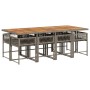 Set comedor jardín 9 pzas y cojines ratán sintético gris by , Garden sets - Ref: Foro24-3211466, Price: 559,54 €, Discount: %