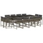 Garden dining set with 13-piece synthetic rattan gray cushions by , Garden sets - Ref: Foro24-3211580, Price: 674,77 €, Disco...